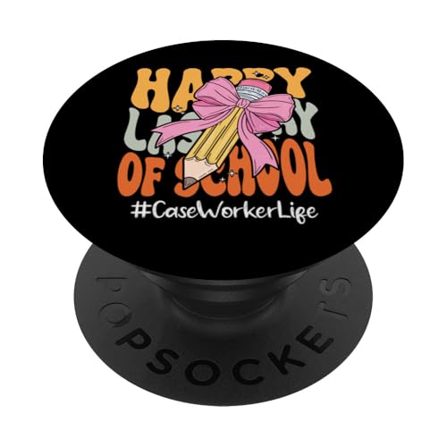 Case Worker Happy Last Day of School Coquette Bow Bleistift PopSockets Klebender PopGrip Case Worker Happy Last Day of School Coquette Bow Bleistift PopSockets Klebender PopGrip von End Of School Year Teachers Co.