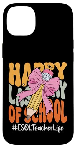 ESOL Lehrer Happy Last Day of School Coquette Bow Pencil Hülle für iPhone 14 Plus ESOL Lehrer Happy Last Day of School Coquette Bow Pencil Hülle für iPhone 14 Plus von End Of School Year Teachers Co.