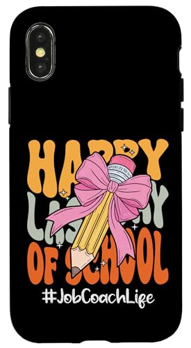 Job Coach Happy Last Day of School Coquette Bow Pencil Hülle für iPhone X/XS Job Coach Happy Last Day of School Coquette Bow Pencil Hülle für iPhone X/XS von End Of School Year Teachers Co.
