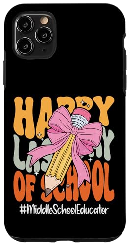 Mittelschule Pädagoge Happy Last Day of School Coquette Bow Hülle für iPhone 11 Pro Max Mittelschule Pädagoge Happy Last Day of School Coquette Bow Hülle für iPhone 11 Pro Max von End Of School Year Teachers Co.