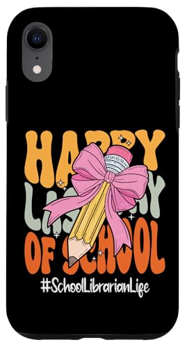 Schulbibliothekar Happy Last Day of School Coquette Bow Hülle für iPhone XR Schulbibliothekar Happy Last Day of School Coquette Bow Hülle für iPhone XR von End Of School Year Teachers Co.