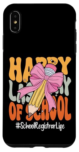 Schulregistrar Happy Last Day of School Coquette Bow Hülle für iPhone XS Max Schulregistrar Happy Last Day of School Coquette Bow Hülle für iPhone XS Max von End Of School Year Teachers Co.
