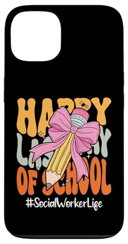 Sozialarbeiterin Happy Last Day of School Coquette Bow Pencil Hülle für iPhone 13 Sozialarbeiterin Happy Last Day of School Coquette Bow Pencil Hülle für iPhone 13 von End Of School Year Teachers Co.