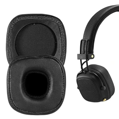 Enegg Marshall-Major-III-Ear-Pad-Replacement, Schwarz, Memory Foam, Leder, Ohrpolsterersatz für Marshall Major III kabellose On-Ear-Kopfhörer von Enegg