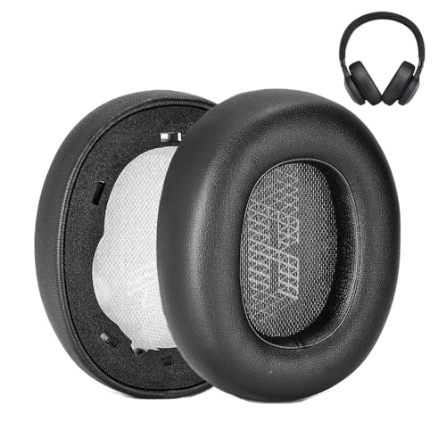 Ersatz-Ohrpolster E65 für JBL E65BTNC/Live 650 (650NC 650BTNC)/Live 660 (660NC 660BTNC) / Duet NC Kopfhörer, ein Paar Protein-Leder und Memory-Schaum-Ohrenschützer, Ohrenschützer, Reparaturteile, von Enegg