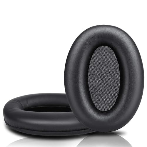 Ersatz-Ohrpolster WH1000XM3 für Sony WH-1000XM3 Kopfhörer, weicher Memory-Schaum, Ohrenschützer, Abdeckung, Protein-Leder-Headset-Ohrpolster, Reparaturteil (schwarz) von Enegg