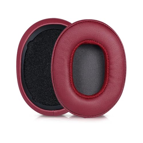 Enegg Ersatz-Ohrpolster für Skullcandy Crusher Hesh 3 3.0 Hesh3 Venue Wireless ANC Headset, Ersatz-Kopfhörer, Memory-Schaum-Ohrpolster, Protein-Leder-Ohrenschützer, Rot, Crusher-3-Earpads-R von Enegg