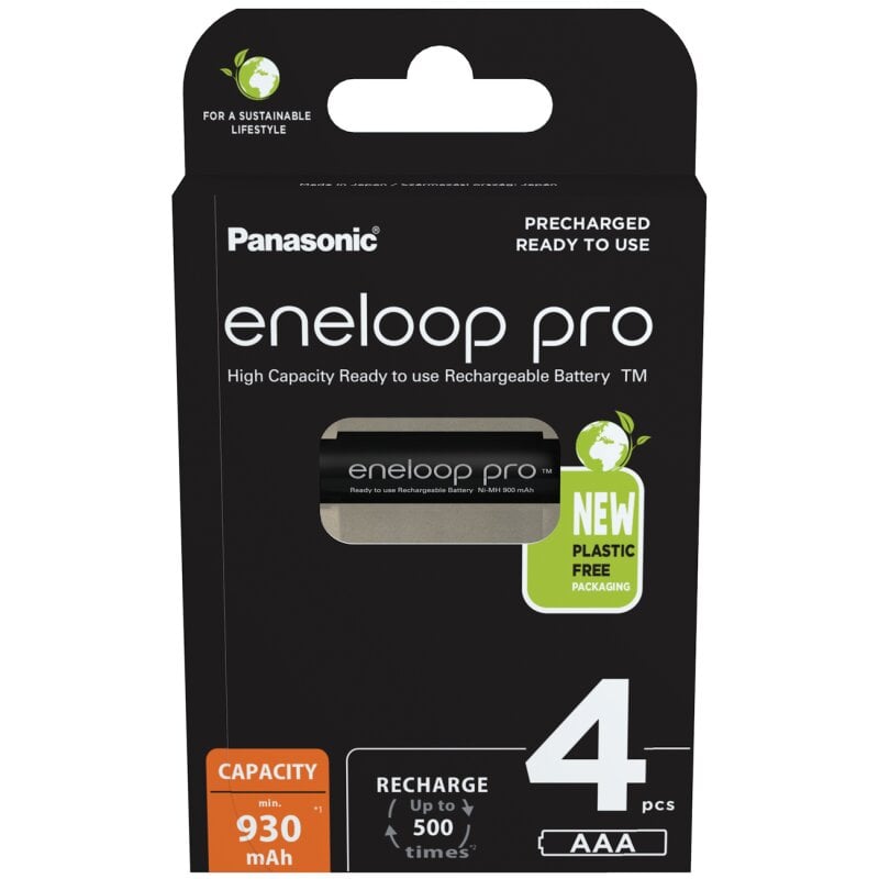 4x eneloop pro AAA Micro Akku BK-4HCDE/4BE Ni-MH 1,2V / 930mAh 4x eneloop pro AAA Micro Akku BK-4HCDE/4BE Ni-MH 1,2V / 930mAh von Eneloop
