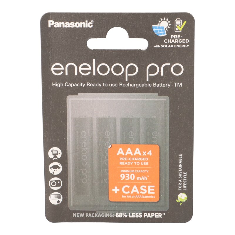 4x eneloop pro Micro Akku BK-4HCDEC4BE Ni-MH 1,2 V / 930mAh von Eneloop