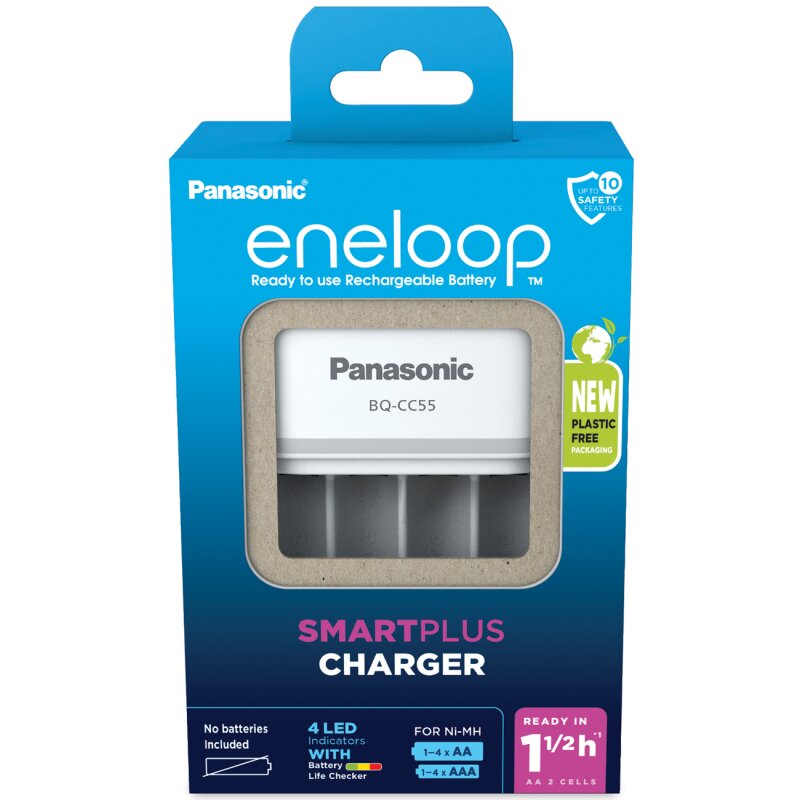 eneloop BQ-CC55 Smart & Quick Charger mit Überladeschutz unbestückt eneloop BQ-CC55 Smart & Quick Charger mit Überladeschutz unbestückt von Eneloop