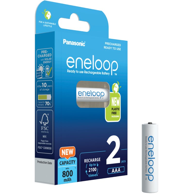 eneloop Micro Akku BK-4MCDE/2BE Ni-MH 1,2V / 800mAh von Eneloop