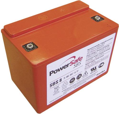 EnerSys Hawker Longlife PowerSafe SBS8 Bleiakku 12V 7Ah Blei-Vlies (AGM) (B x H x T) 138 x 99 x 86mm von EnerSys