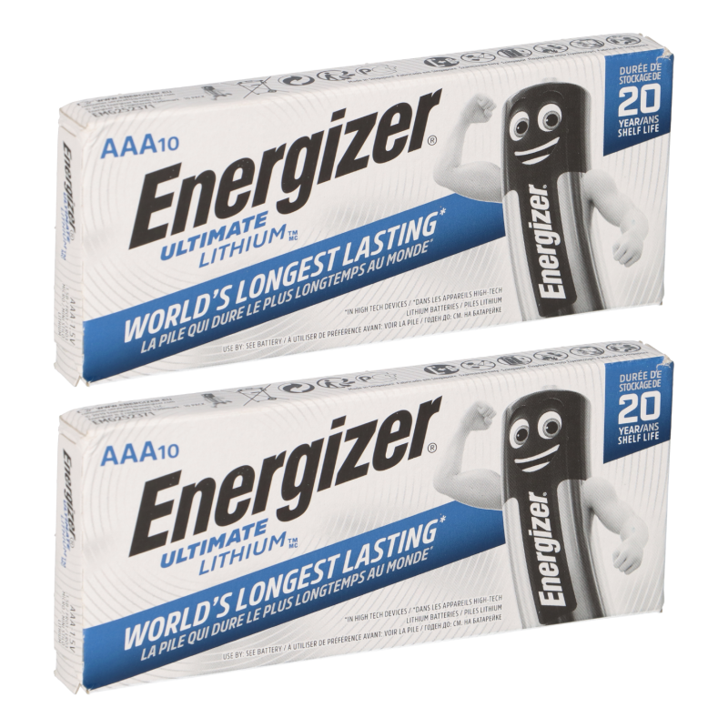 20x Energizer Ultimate Batterie Lithium LR03 1.5V AAA Micro L92 von Energizer