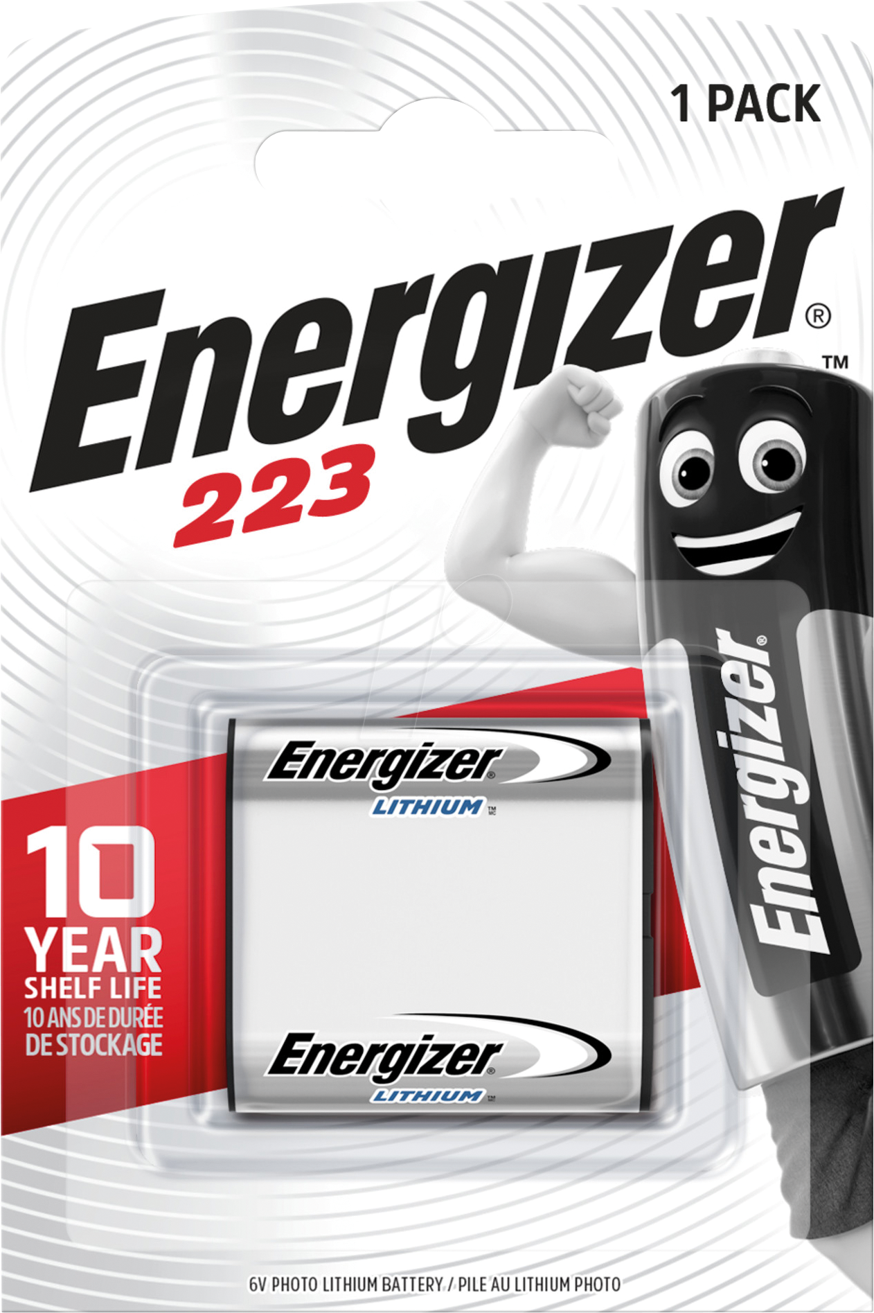 EN 1X223 - Lithium Batterie, 223, 1500 mAh, 1er-Pack von Energizer