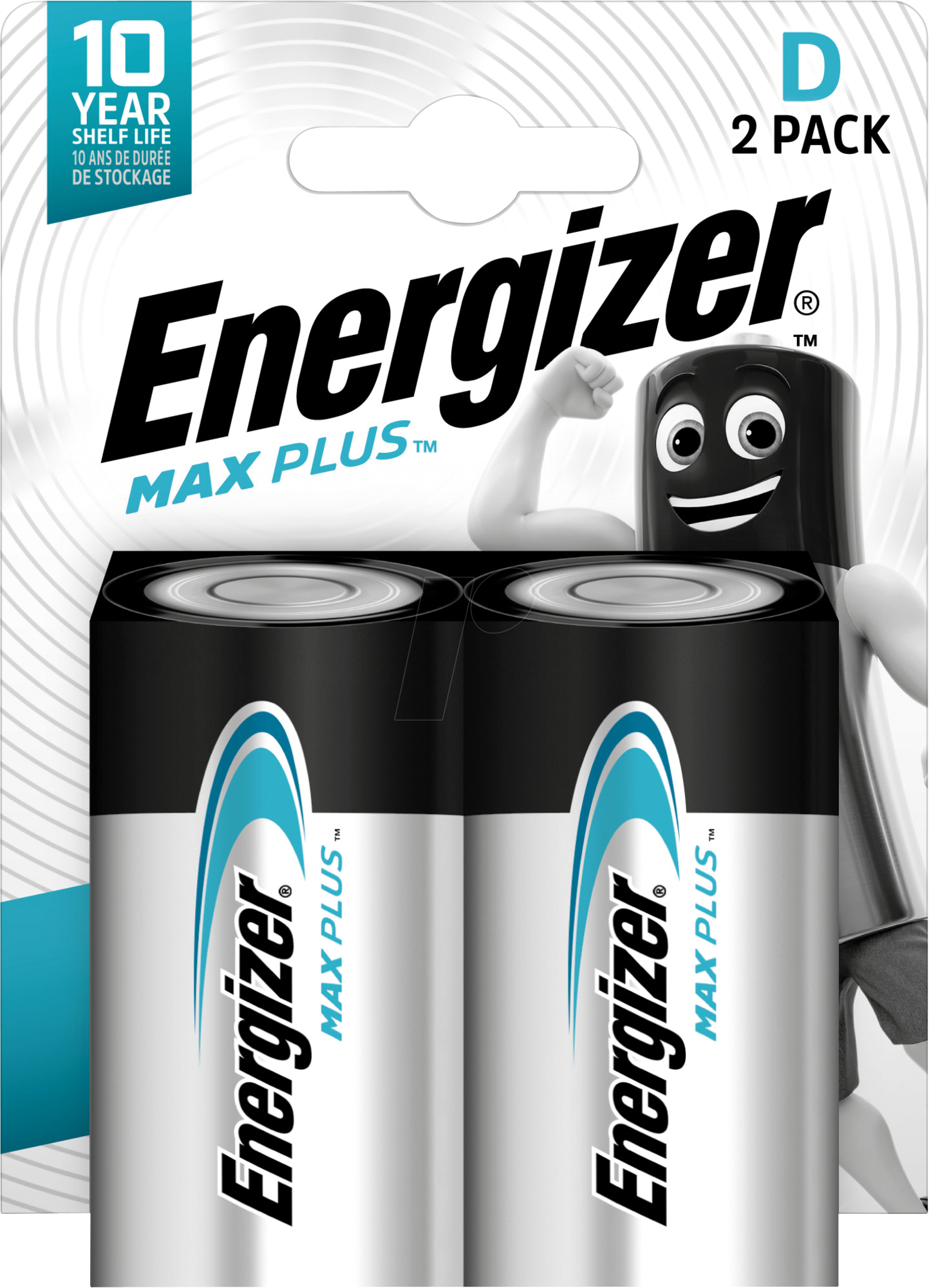 EN MP 2XD - Max Plus, Alkaline Batterie, D (Mono), 2er-Pack von Energizer