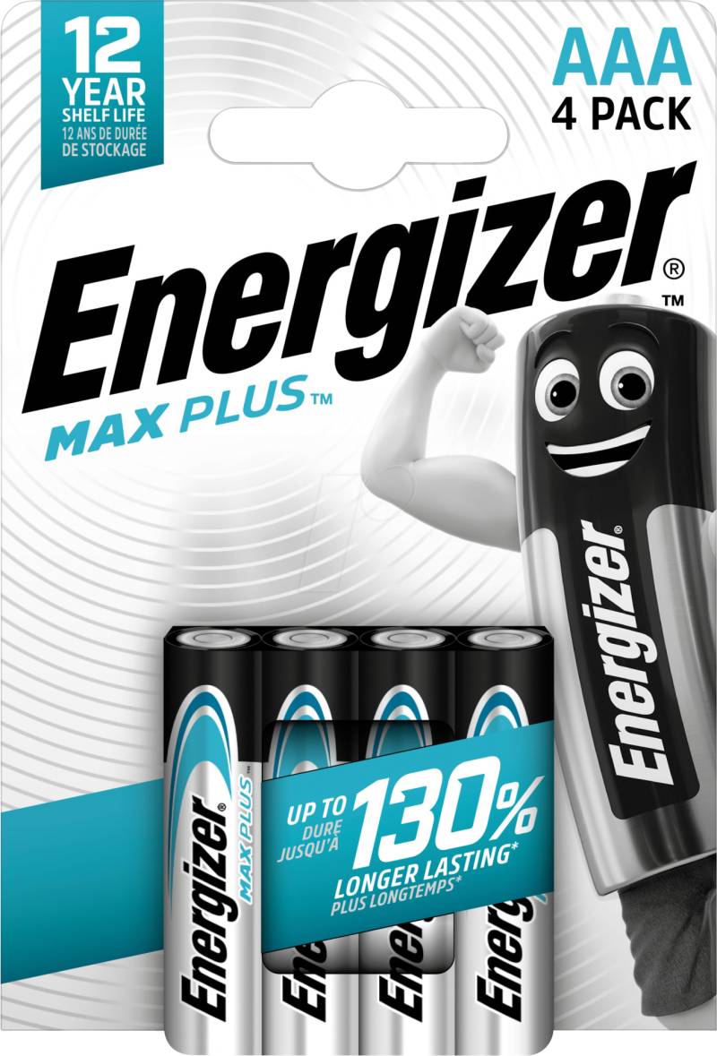 EN MP 4XAAA - Max Plus, Alkaline Batterie, AAA (Micro), 4er-Pack von Energizer