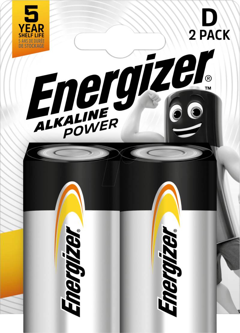 EN POW 2XD - Power, Alkaline Batterie, D (Mono), 2er-Pack von Energizer
