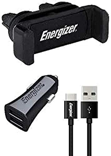 ENERGIZER CKITB2CC23 - Kfz-Einbausatz - Cliphalter - 3,4 A - 2 USB - Blitzkabel im Lieferumfang enthalten/MFI-kompatibel - Zigarettenanzünderbuchse - Schnellladung und Synchronisation - Schwarz von Energizer