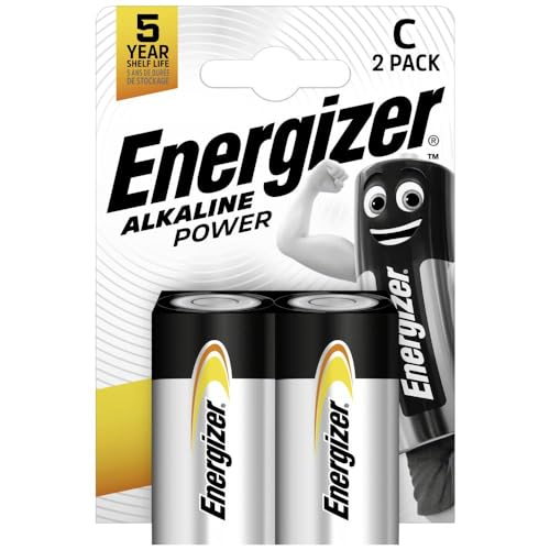 ENERGIZER PILAS ALKALINE POWER Batterie Alkaline Power C (Baby/LR14/E93 2er-Packung) E302306900 Gris/Plata von Energizer