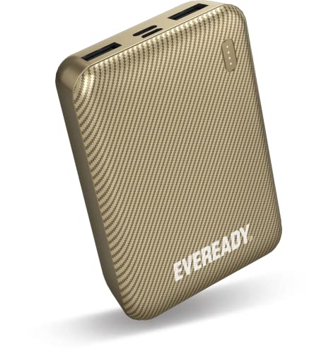 EVEREADY – Externer Akku 10000 mAh + USB-A/Micro-USB-Kabel – Externer Telefonakku - Gold von Energizer