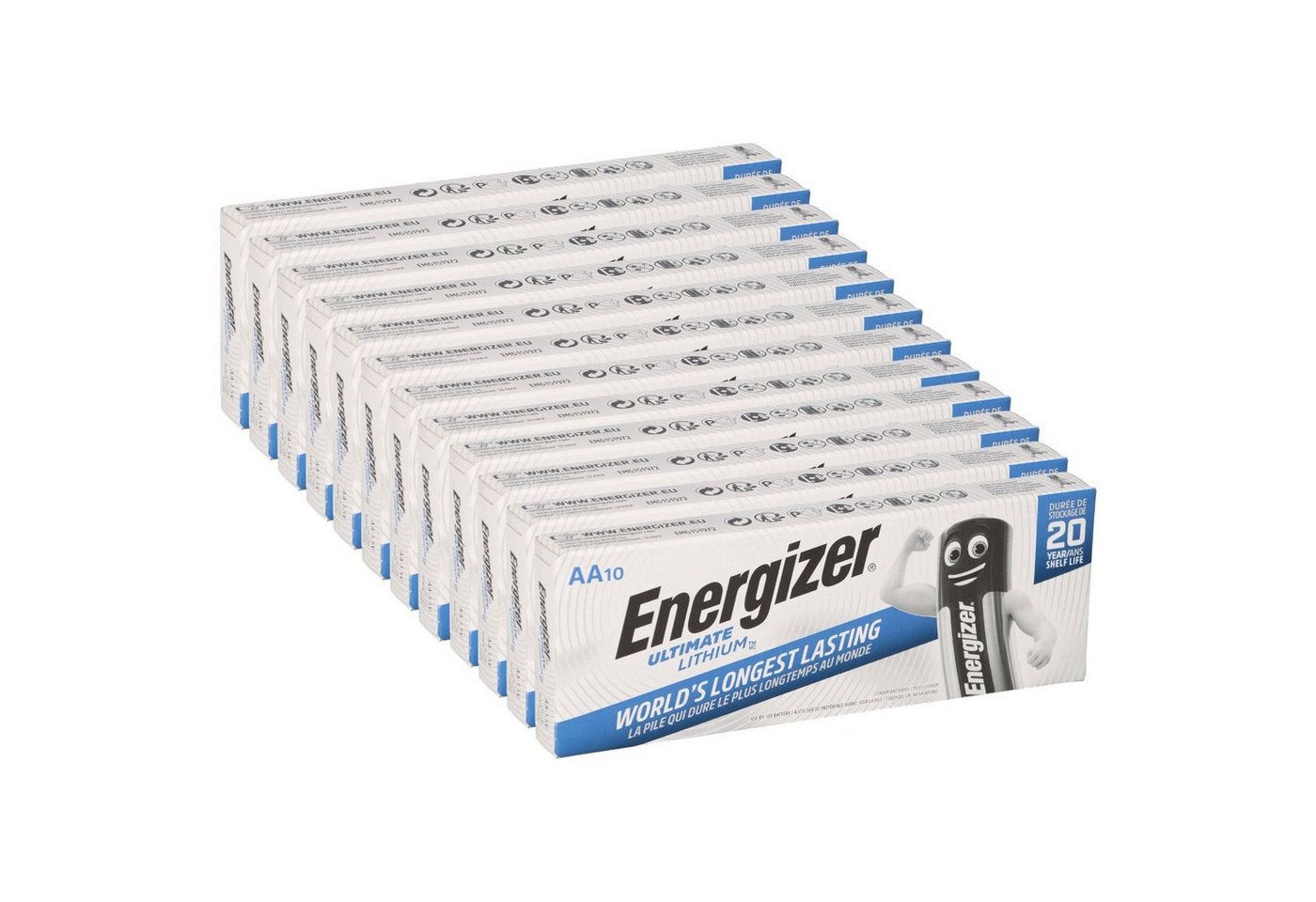 Energizer 120x Energizer Ultimate Batterie Lithium LR06 1.5V AA Mignon L91 Batterie Energizer 120x Energizer Ultimate Batterie Lithium LR06 1.5V AA Mignon L91 Batterie von Energizer