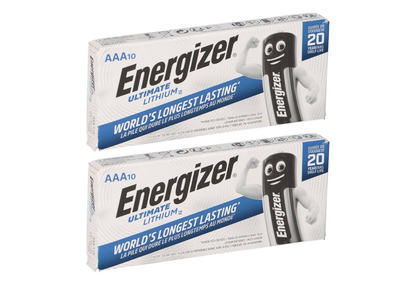 Energizer 20x Energizer Ultimate Batterie Lithium LR03 1.5V AAA Micro L92 Batterie Energizer 20x Energizer Ultimate Batterie Lithium LR03 1.5V AAA Micro L92 Batterie von Energizer