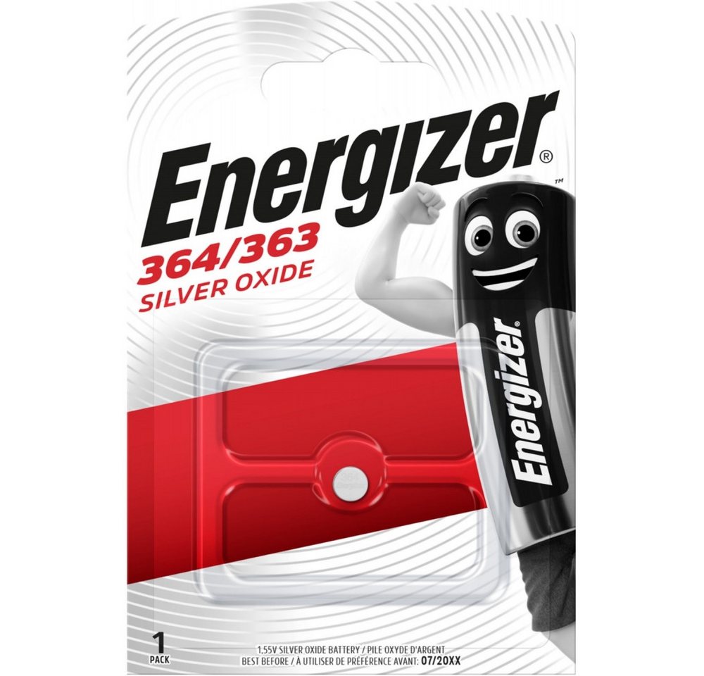 Energizer 364/363 Knopfzelle 1er Blister. Knopfzelle, (1.5 V V), Langlebige Silberoxid-Knopfzelle von Energizer