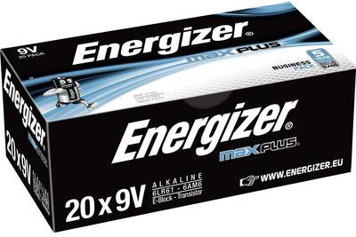 Energizer 9 V Block-Batterie Alkali-Mangan Max Plus Industrial 9 V 20 St. (E301323200) von Energizer