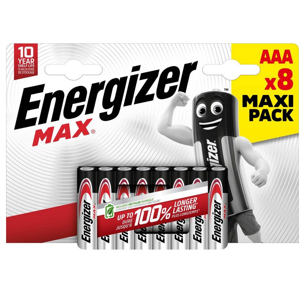 Energizer Alkaline Micro-Batterien, 8er-Set Batterie von Energizer