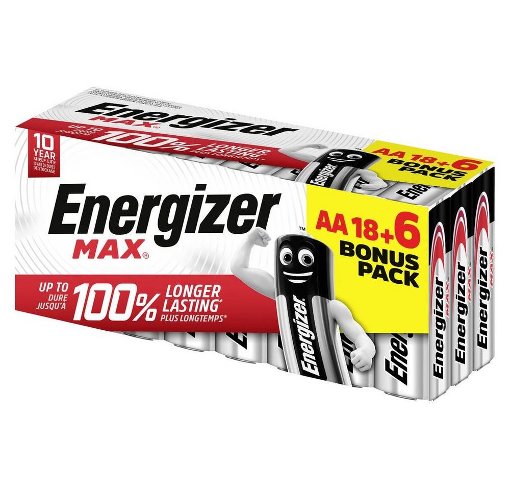 Energizer Alkaline Mignon-Batterien, 18+6 Batterie von Energizer