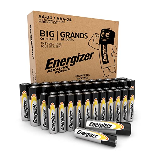 Energizer Alkaline Power AA + AAA Batterien (48er Pack), Kombipackung mit 48 Stück von Energizer