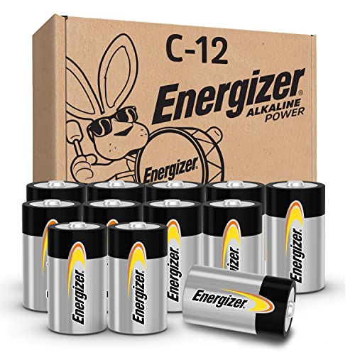 Energizer Alkaline Power C Batterien (12er-Pack), langlebige Alkaline-C-Zellen-Batterien – Verpackung kann variieren von Energizer