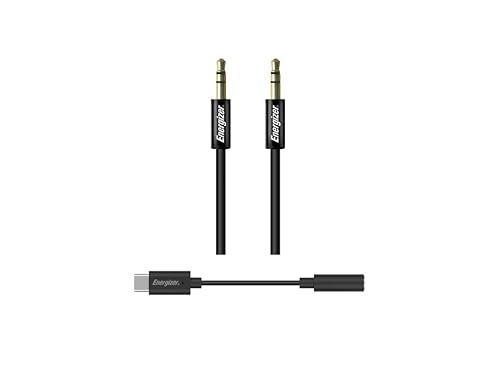 Energizer - Audio-Pack – Audio-Adapter 11 cm USB-C auf Klinkenstecker – Audiokabel Klinke/Klinke 3,5 mm von Energizer