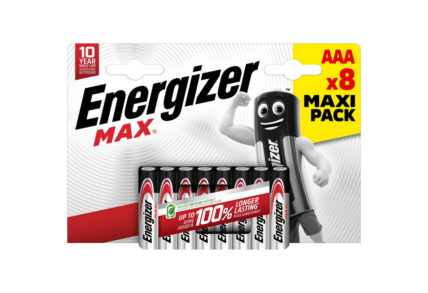 Energizer Batterie Max Alkaline E303324100 AAA LR03 8 Stück. Batterie von Energizer