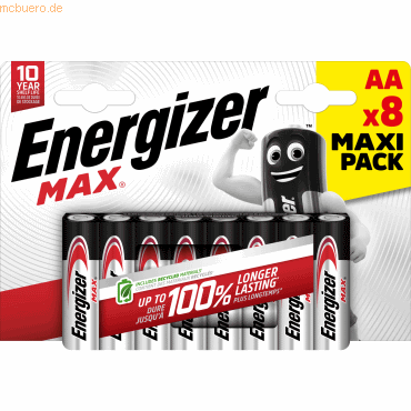 Energizer Batterie Max Alkaline E303324700 AA LR6 8 Stück Energizer Batterie Max Alkaline E303324700 AA LR6 8 Stück von Energizer