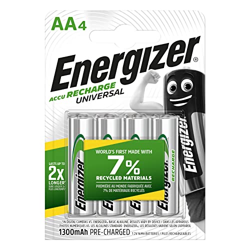 Energizer Batterien AA, wiederaufladbar, 4 Stück, Rechargeable Universal von Energizer