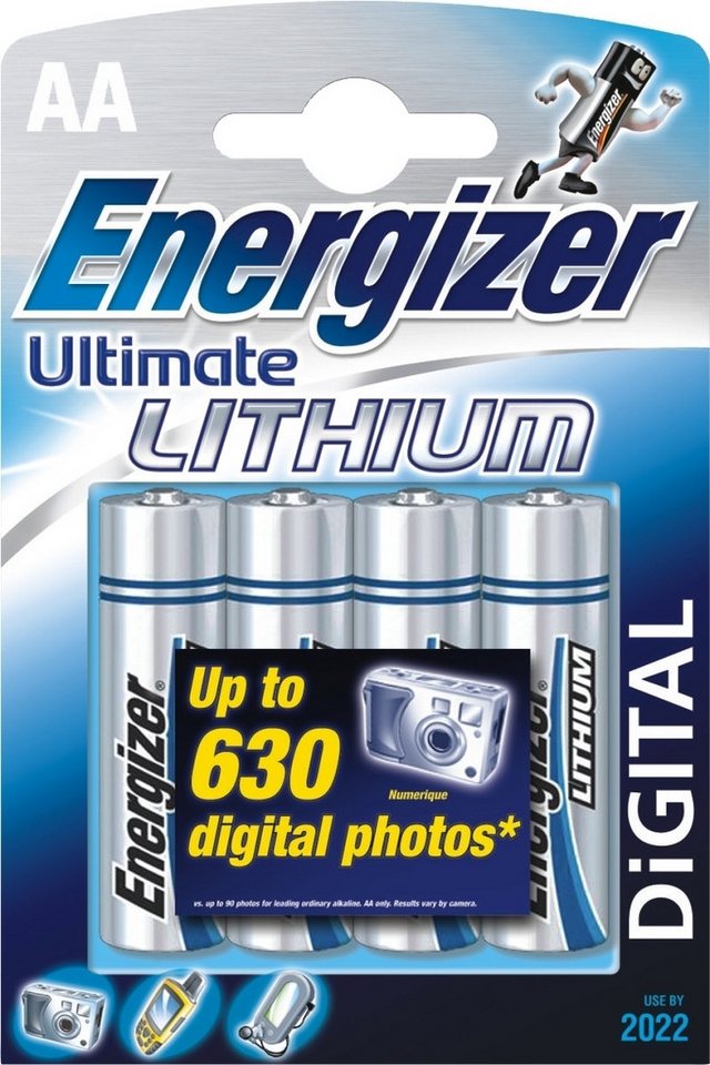 Energizer Batterien Ultimate Mignon/LR6 Lithium digital VE=4 Stück. Batterie von Energizer