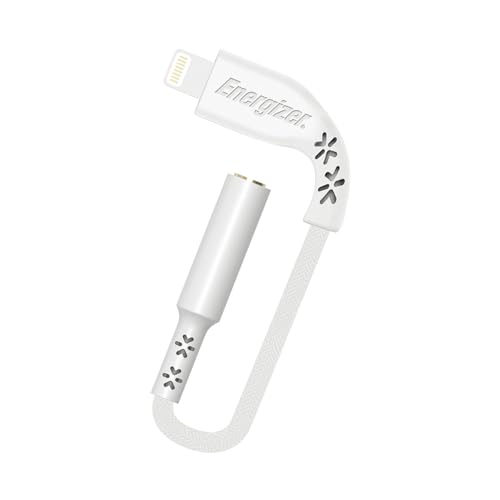 Energizer C41EUJALIAT – Adapter Audio Lightning auf Mini-Klinkenbuchse – 11 cm – Stereo-Sound – Weiß von Energizer