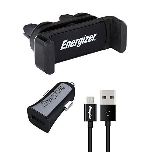 Energizer CKITB1ACMC3 - Car Kit - Cliphalter - 1 A - 1 USB - Micro-USB-Kabel im Lieferumfang enthalten - Zigarettenanzünderbuchse - Schnellladung und Synchronisierung - Schwarz von Energizer