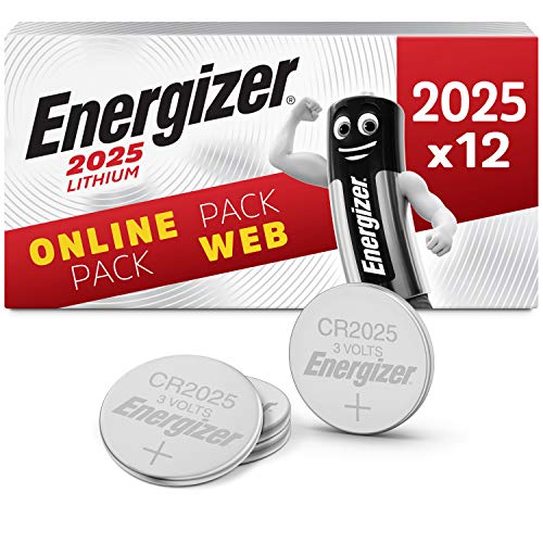 Energizer CR2025 Batterien, Lithium Knopfzelle, 12 Stück Amazon Exklusiv von Energizer