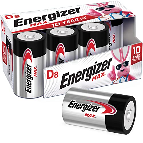 Energizer D-Batterien, D-Zellen-Batterie, Premium-Alkaline, 8 Stück von Energizer