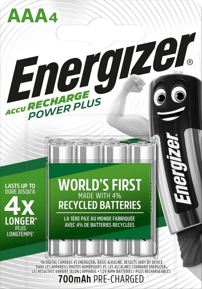 Energizer Energizer Akku NiMH, Micro, AAA, HR03, 1.2V/700mAh Power Plus, Pre-ch Akku von Energizer