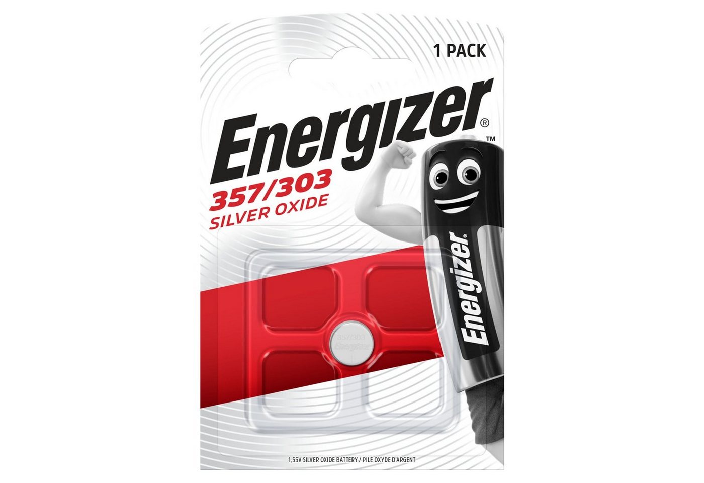 Energizer Energizer E300784002 Knopfzellen-Batterie Silberoxid V357/303 1,55V - Batterie von Energizer