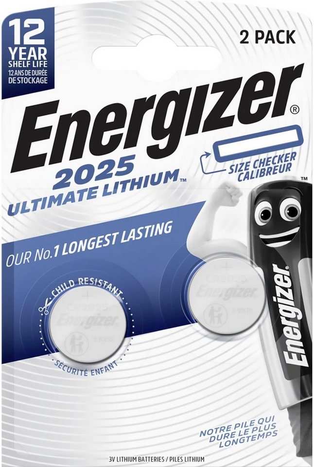 Energizer Energizer Knopfzelle CR 2025 Ultimate Lithium, 3 Batterie von Energizer