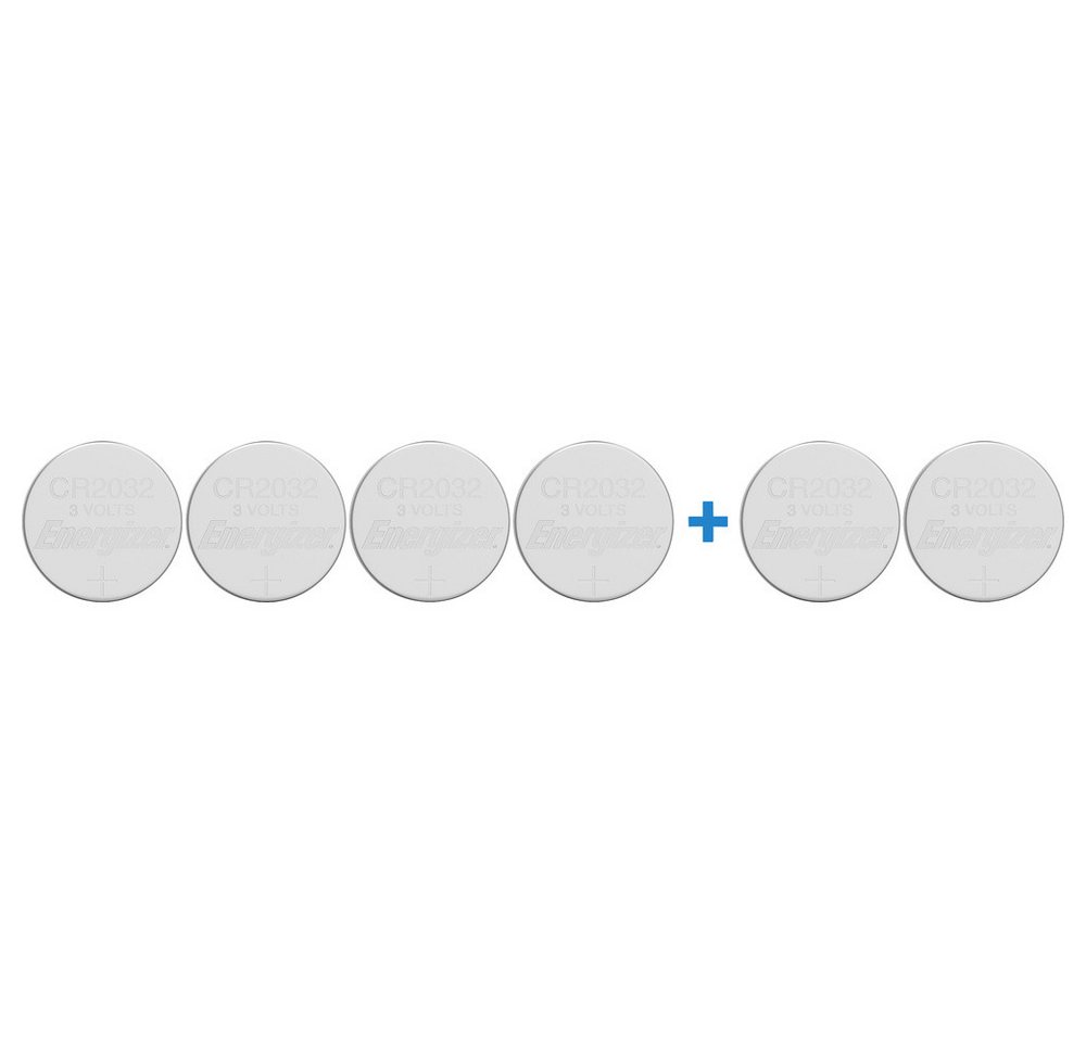 Energizer Energizer Knopfzelle CR 2032 3 V 6 St. 240 mAh Lithium CR2032 4+2 Knopfzelle, (3.00 V) Energizer Energizer Knopfzelle CR 2032 3 V 6 St. 240 mAh Lithium CR2032 4+2 Knopfzelle, (3.00 V) von Energizer