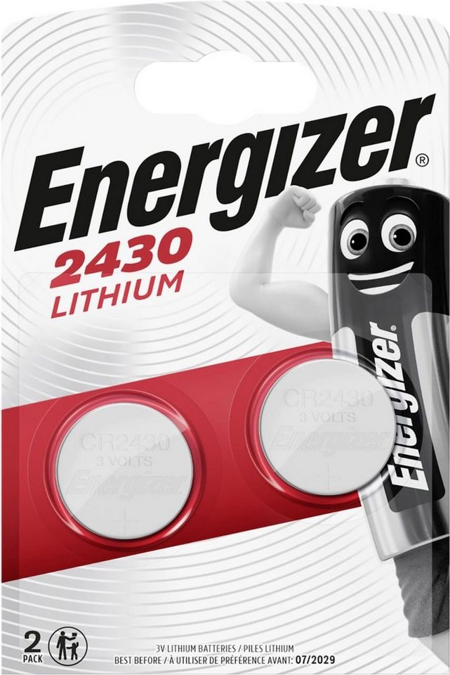Energizer Energizer Knopfzelle CR 2430 Lithium, 3 V, 2er Knopfzelle Energizer Energizer Knopfzelle CR 2430 Lithium, 3 V, 2er Knopfzelle von Energizer