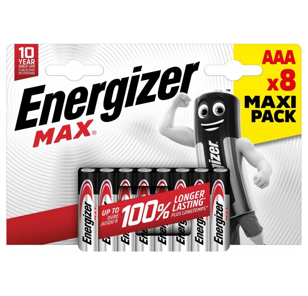 Energizer Energizer Max AAA 8er Pack Micro-Batterie. Batterie, (1,5V V) von Energizer