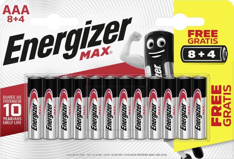 Energizer Energizer Max Alkaline Batterie Micro AAA 1,5 V, 8 Batterie von Energizer