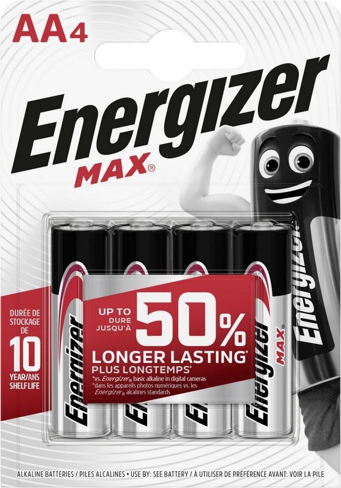 Energizer Energizer Max Alkaline Batterie Mignon AA 1,5 V, Batterie von Energizer