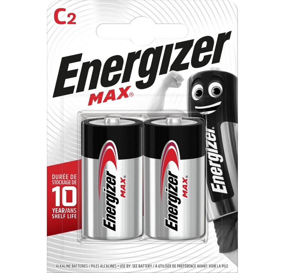 Energizer Energizer Max C Batterie 2er Blister - Hochleistungsbatterien. Elektro-Kabel, Hohe Leistung und lange Lebensdauer von Energizer